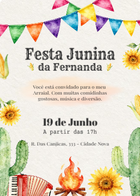 Template de convite: Convite festa junina