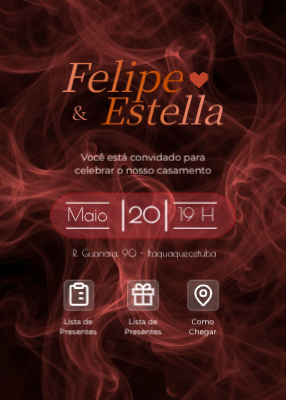 Template de convite: Convite de casamento Convitto